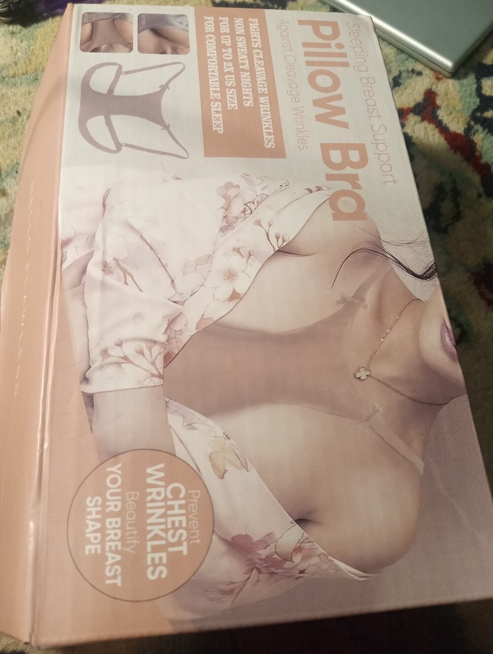 Pillow Bra Sleeping Breast Support - Pink Floral